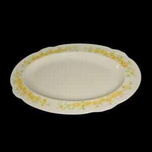 Nikko Ironstone Jonquil 13" Oval Serving Platter Japan Vintage Floral